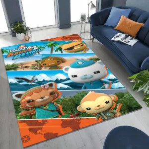 Alfombra de dibujos animados de 27 estilos Octonauts Barnacles para dormitorio, sala de estar, sofá, decoración de felpudo para el hogar, alfombra antideslizante grande para juegos de niños