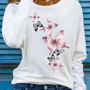 Camiseta 100 de algodón para mujer, camiseta ajustada de manga larga para mujer, camisetas blancas finas, camisetas para mujer