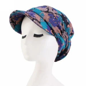 Moda mujer cálido gorra a prueba de viento estampado Floral mantener caliente invierno gorra de ala ancha turbante visera sombrero contra el cáncer Turbante mujer