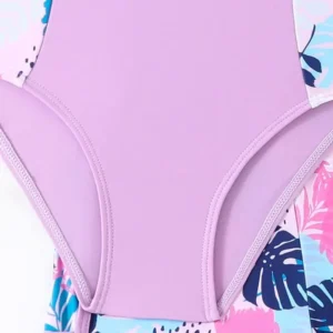 Traje de baño para niñas, Bikini deportivo con estampado floral, traje de baño dividido para playa de verano al aire libre