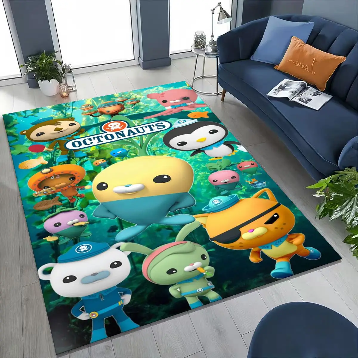 Alfombra de dibujos animados de 27 estilos Octonauts Barnacles para dormitorio, sala de estar, sofá, decoración de felpudo para el hogar, alfombra antideslizante grande para juegos de niños - Imagen 2