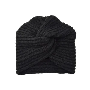 Gorro de Turbante de punto para mujer, gorro de Turbante de lana india con cabeza cruzada de Cachemira bohemia