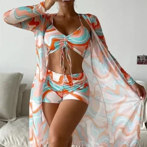 2024 trajes de baño separados sexis Tankini traje de baño femenino ropa de playa deportiva trajes de baño de dos piezas niñas piscina traje de baño para mujeres